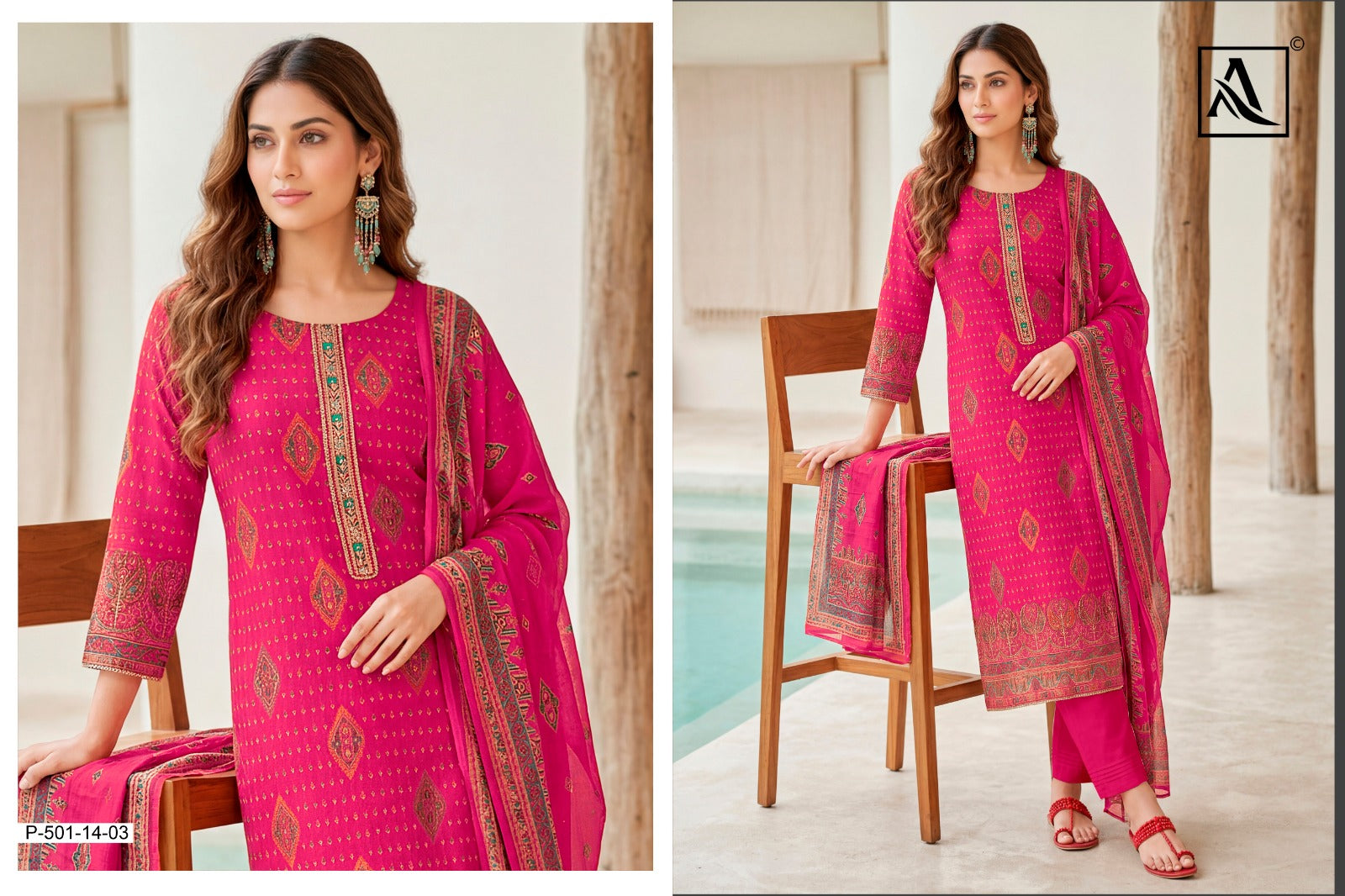 Desert Alok Viscose Reyon Karachi Salwar Suits Exporter India