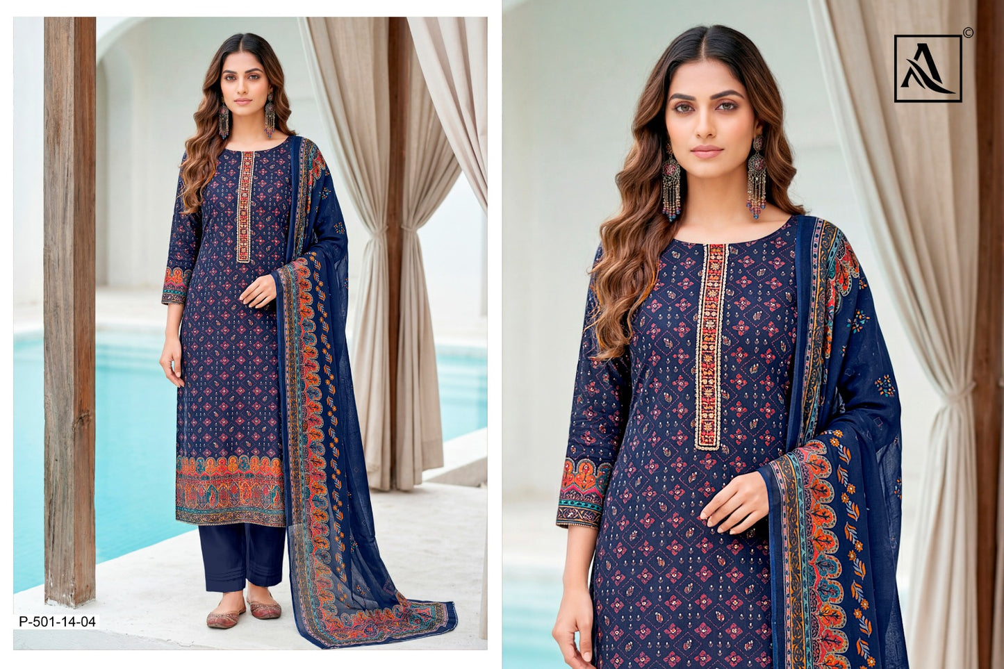 Desert Alok Viscose Reyon Karachi Salwar Suits Exporter India