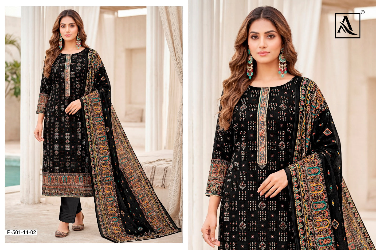 Desert Alok Viscose Reyon Karachi Salwar Suits Exporter India