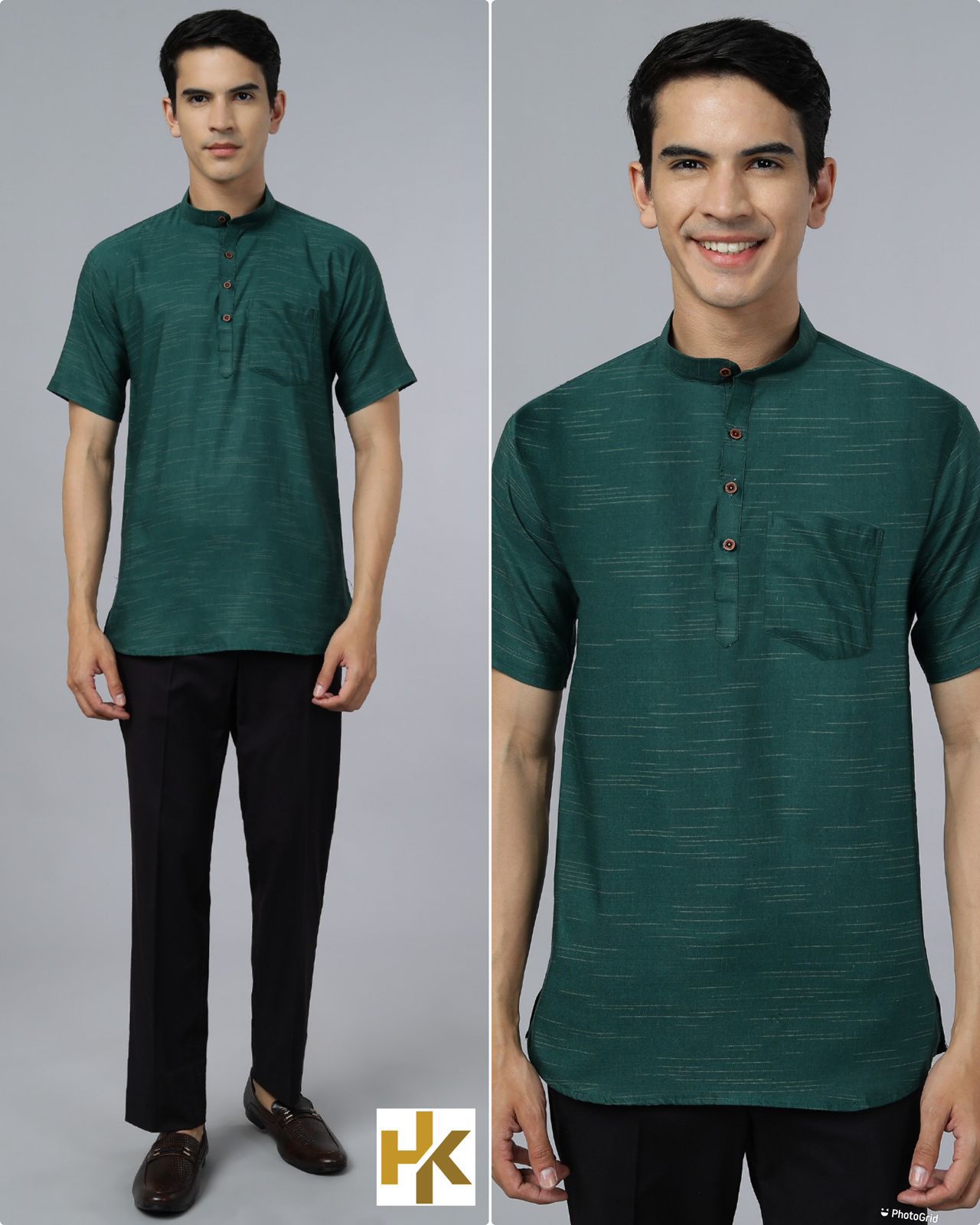 Desi Boys Short Bluehills Cotton Khadi Mens Kurta Manufacturer Gujarat