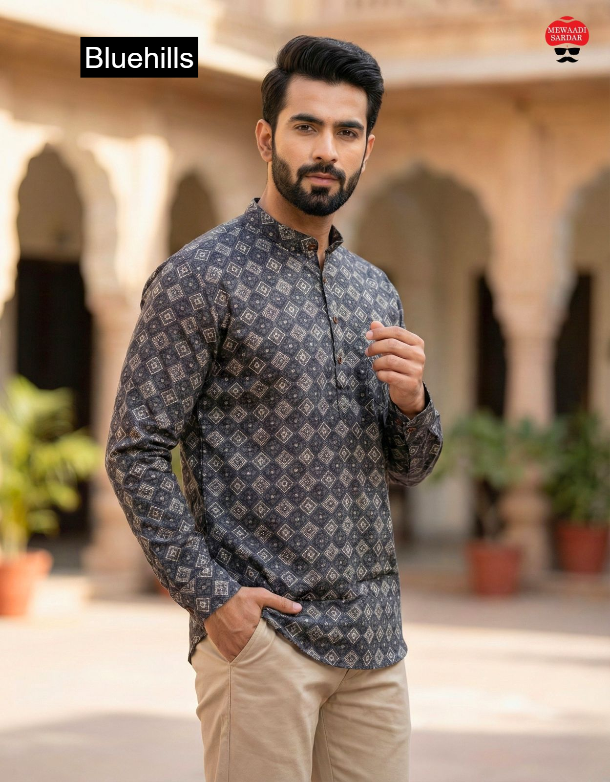 Desi Club Bluehills Cotton Mens Kurta Exporter Ahmedabad