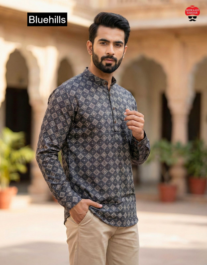 Desi Club Bluehills Cotton Mens Kurta Exporter Ahmedabad