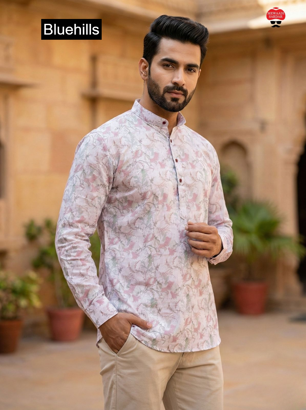 Desi Club Bluehills Cotton Mens Kurta Exporter Ahmedabad