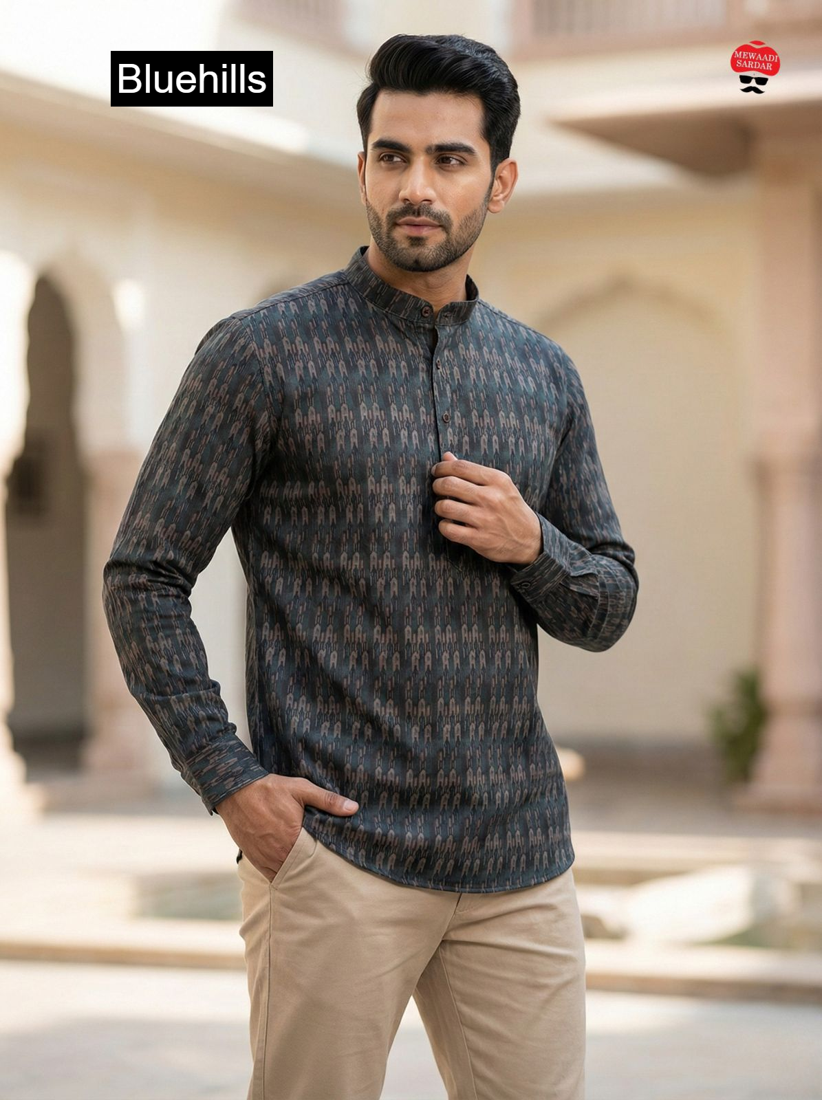 Desi Club Bluehills Cotton Mens Kurta Exporter Ahmedabad