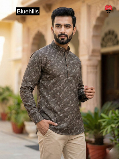 Desi Club Bluehills Cotton Mens Kurta Exporter Ahmedabad