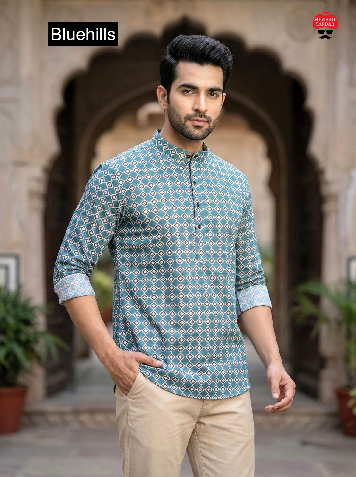 Desi Club Bluehills Cotton Mens Kurta Exporter Ahmedabad