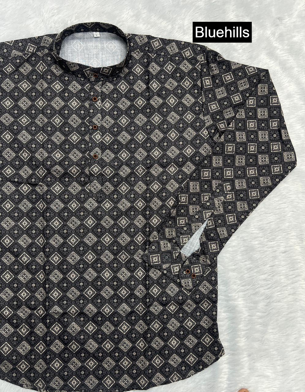 Desi Club Bluehills Cotton Mens Kurta Exporter Ahmedabad