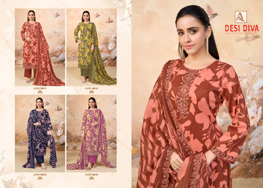 Desi Diva Alok Zam Cotton Karachi Salwar Suits Wholesaler Gujarat