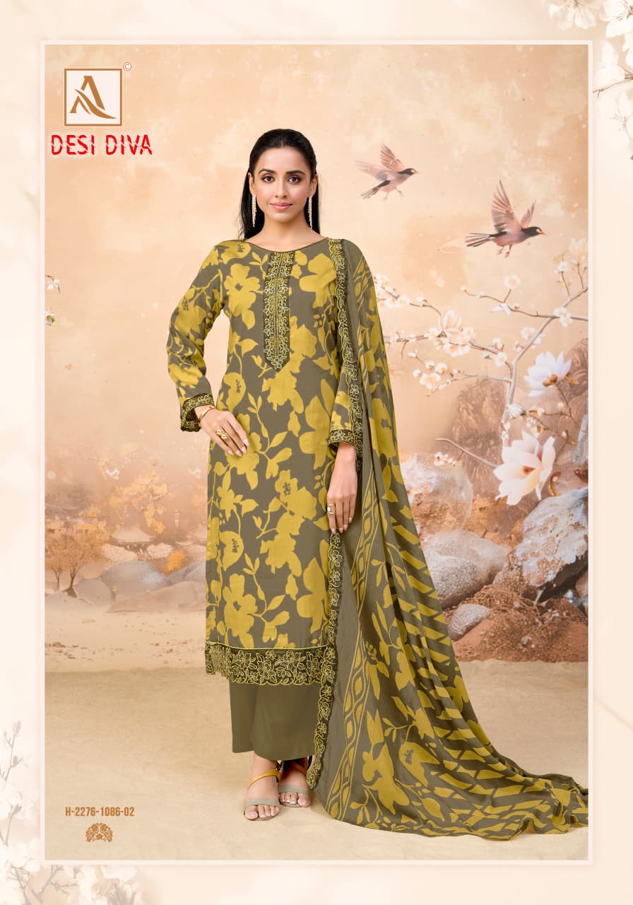 Desi Diva Alok Zam Cotton Karachi Salwar Suits Wholesaler Gujarat