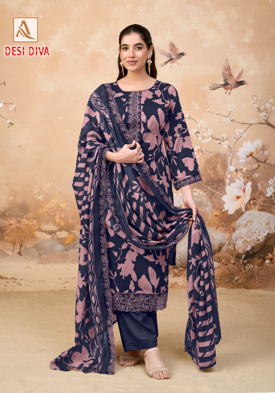 Desi Diva Alok Zam Cotton Karachi Salwar Suits Wholesaler Gujarat