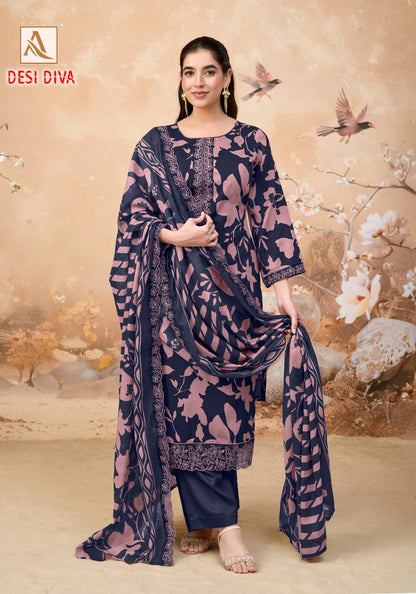 Desi Diva Alok Zam Cotton Karachi Salwar Suits Wholesaler Gujarat