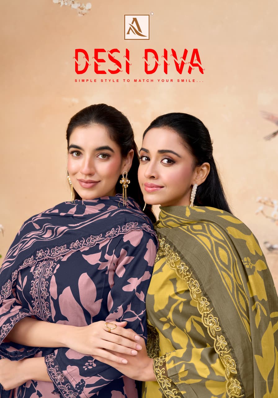 Desi Diva Alok Zam Cotton Karachi Salwar Suits Wholesaler Gujarat
