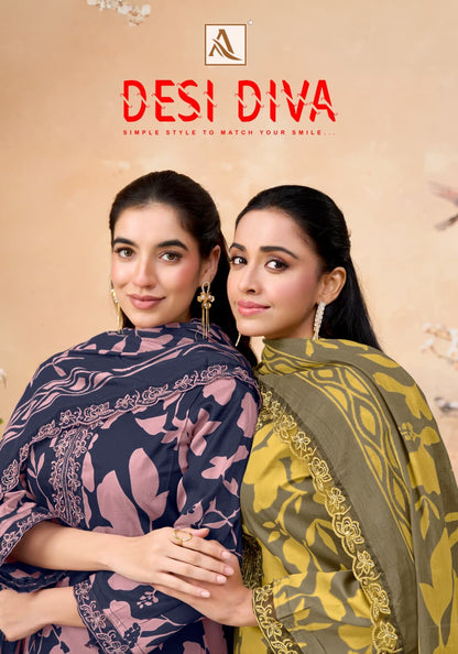 Desi Diva Alok Zam Cotton Karachi Salwar Suits Wholesaler Gujarat