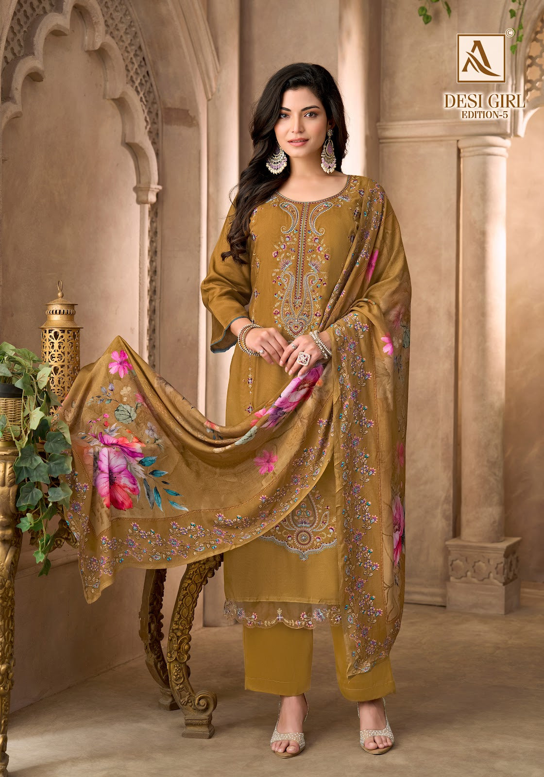 Desi Girl Edition 5 Alok Viscose Maslin Karachi Salwar Suits Exporter