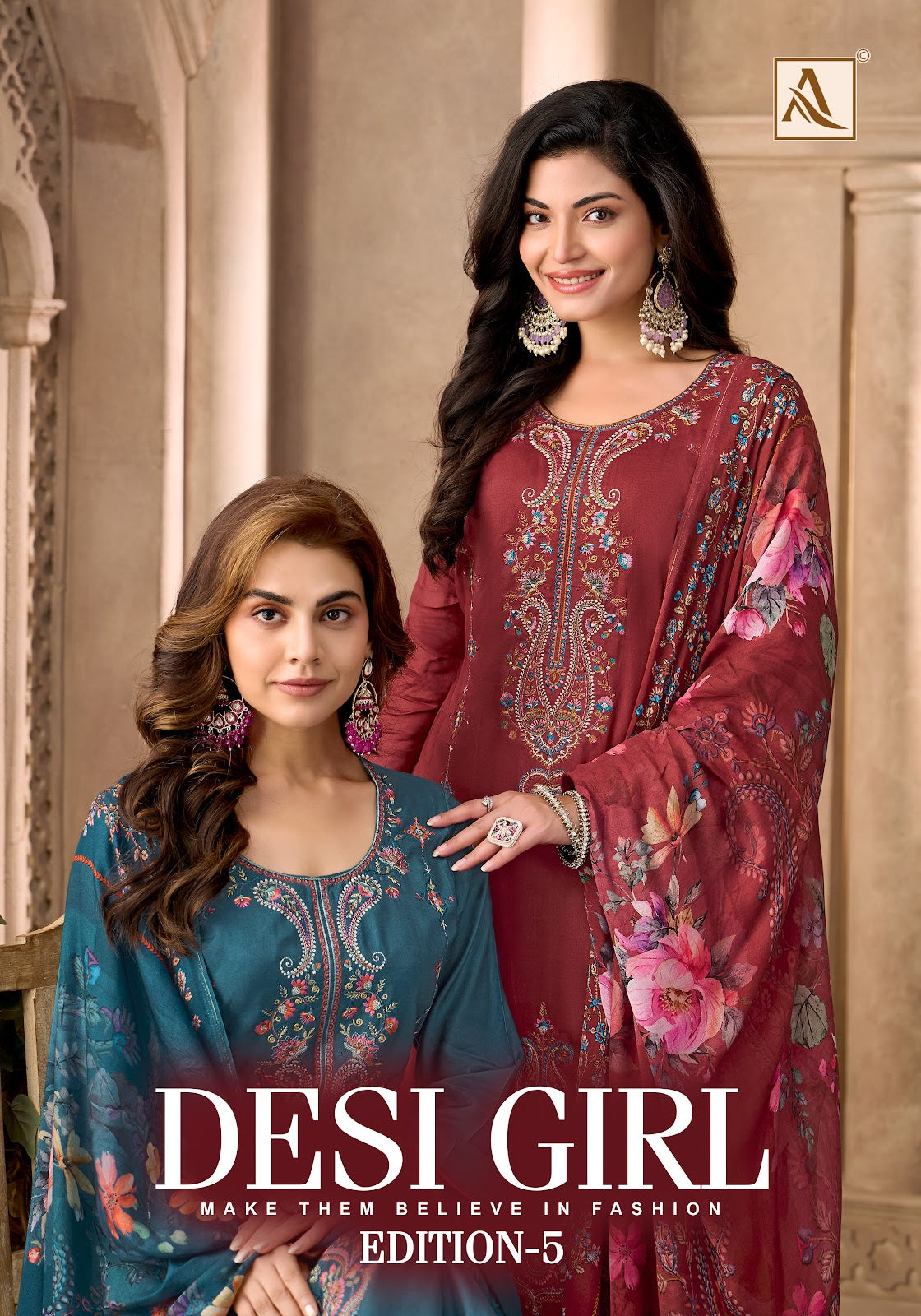 Desi Girl Edition 5 Alok Viscose Maslin Karachi Salwar Suits Exporter