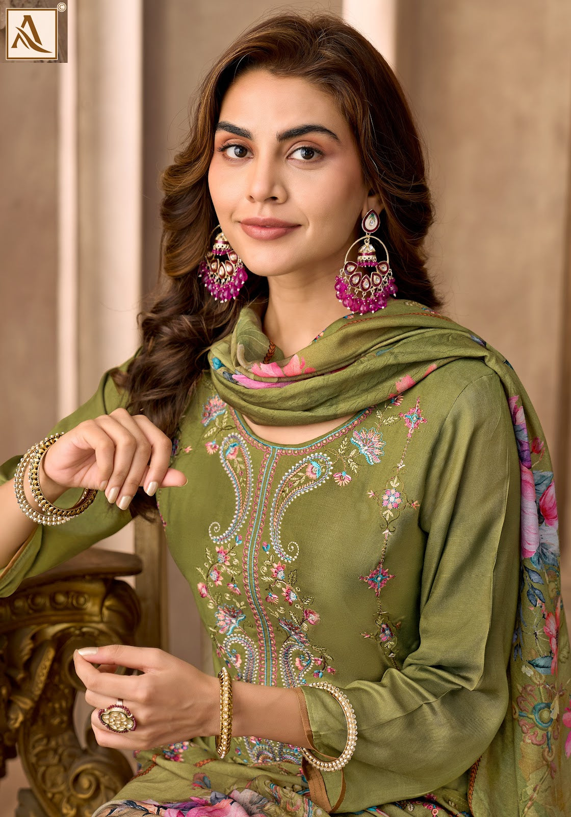 Desi Girl Edition 5 Alok Viscose Maslin Karachi Salwar Suits Exporter