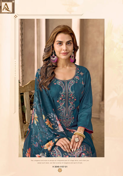 Desi Girl Edition 5 Alok Viscose Maslin Karachi Salwar Suits Exporter