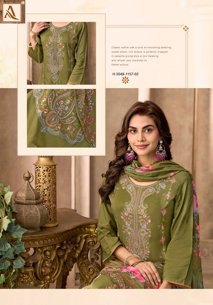 Desi Girl Edition 5 Alok Viscose Maslin Karachi Salwar Suits Exporter