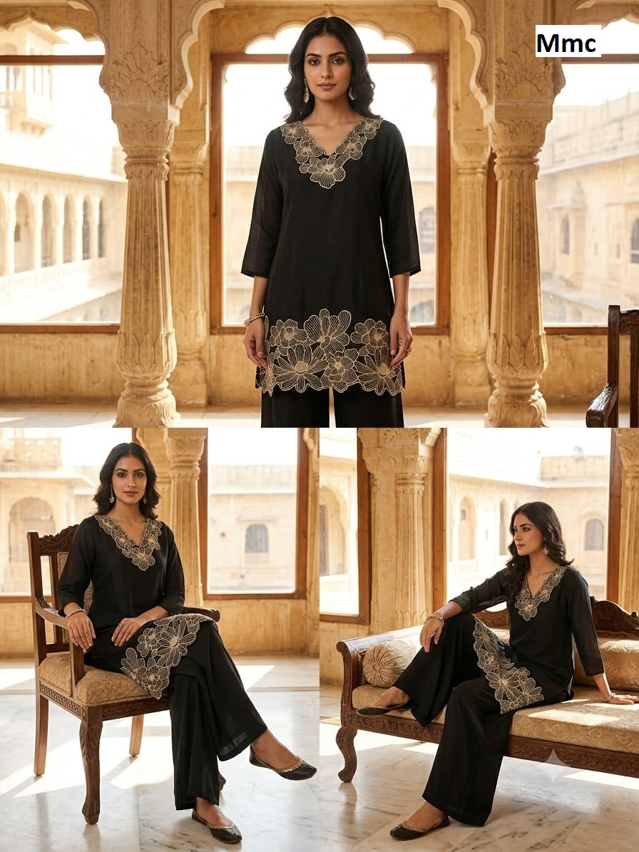 Desi Look Mmc Chanderi Co Ord Set Wholesaler Ahmedabad
