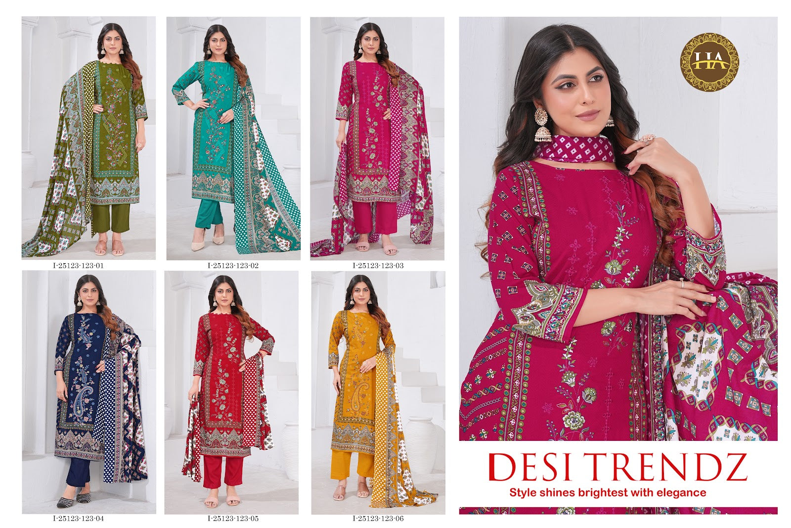 Desi Trendz Harshit Fashion Viscose Reyon Karachi Salwar Suits Manufacturer India
