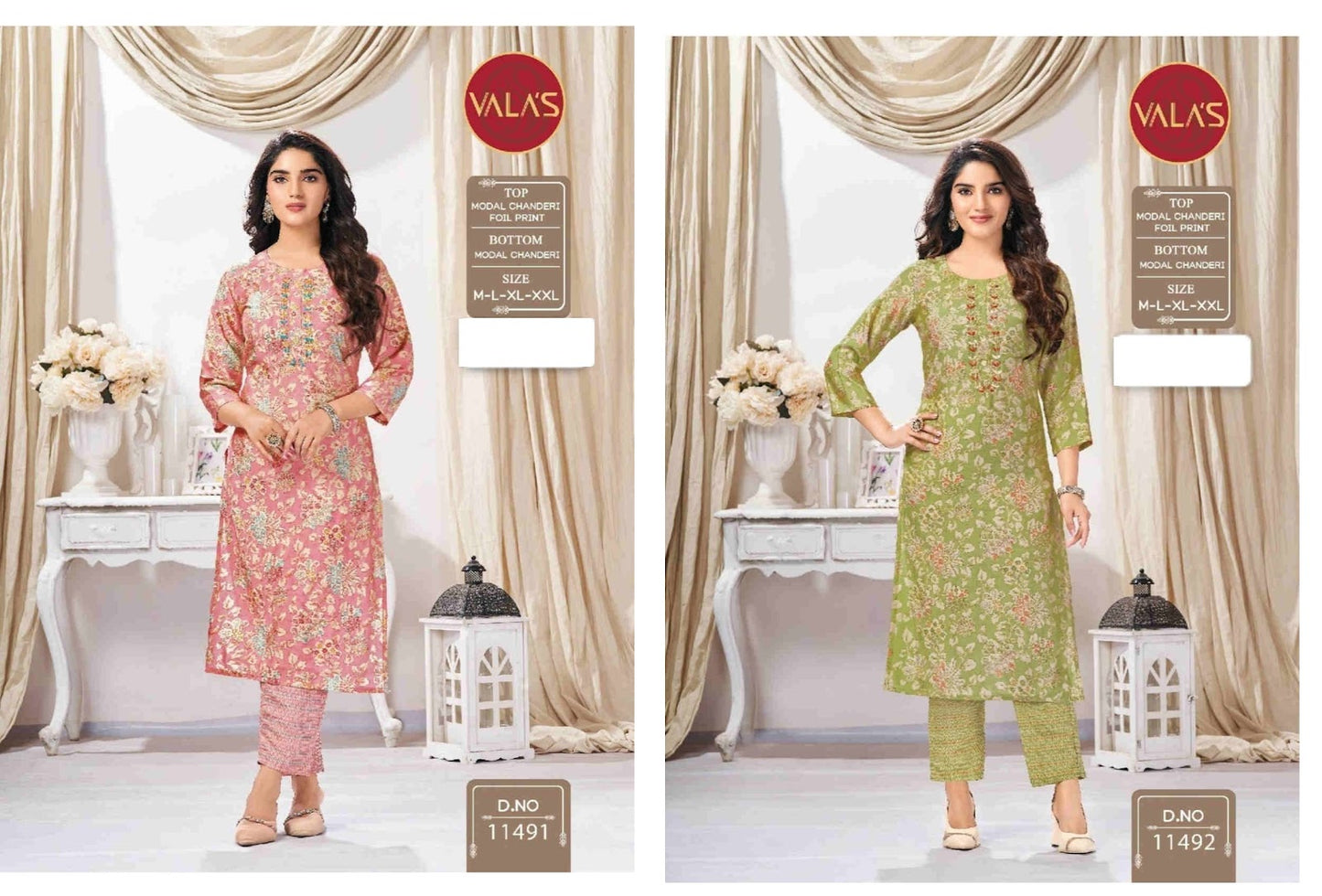 Design-5 Valas Modal Chanderi Kurti Pant Set Exporter Gujarat
