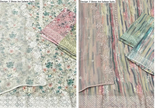 Design-7 Shree Jee Organza Salwar Suits