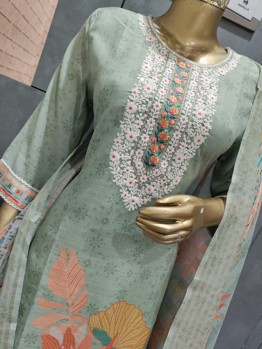 Design178 Amba Linen Readymade Pant Style Suits Supplier