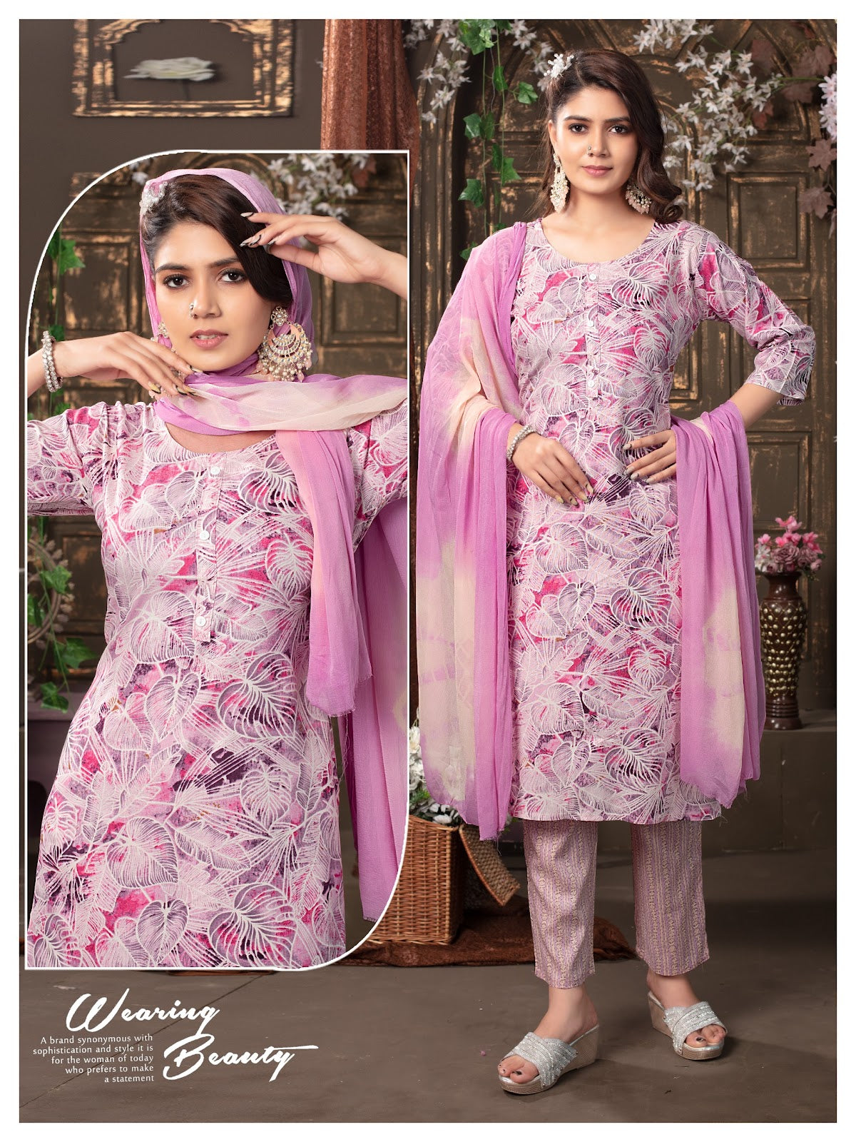 Design1 Rangjyot Rayon Readymade Pant Style Suits Exporter Ahmedabad