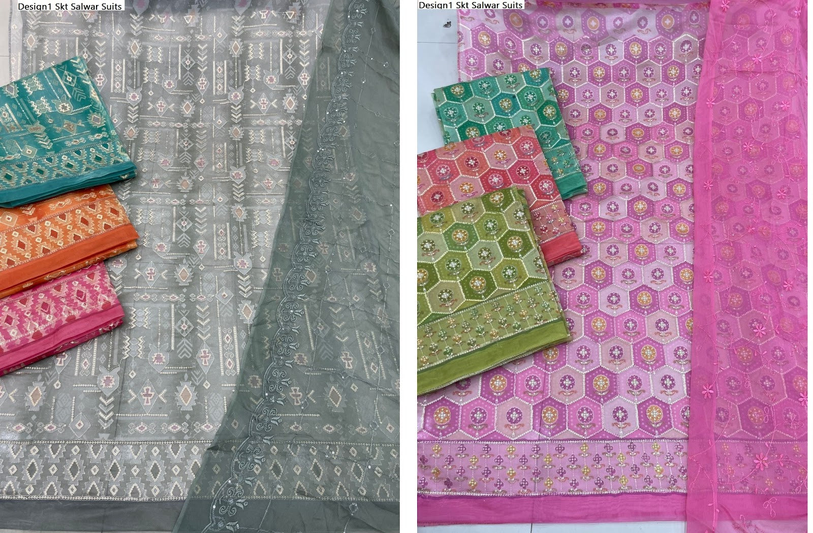 Design1 Skt Organza Salwar Suits Wholesaler