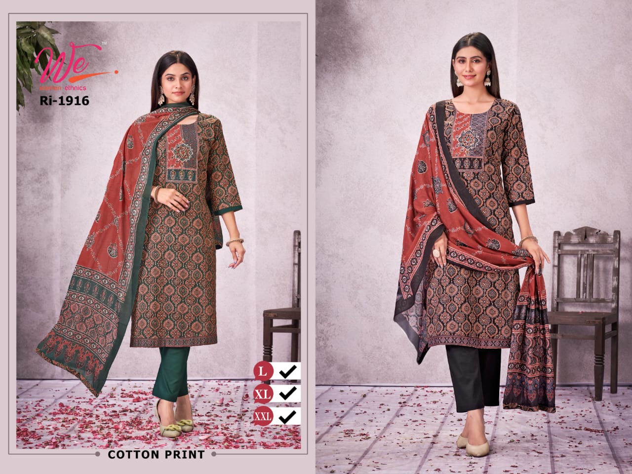 Design3105 Women Ethnics Soft Cotton Readymade Pant Style Suits Manufacturer
