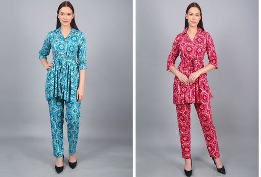 Design4 Salas Rayon Co Ord Set Exporter India