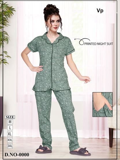 Design 0000 Chart 1 Vp Biowash Collar Night Suits Wholesaler Gujarat