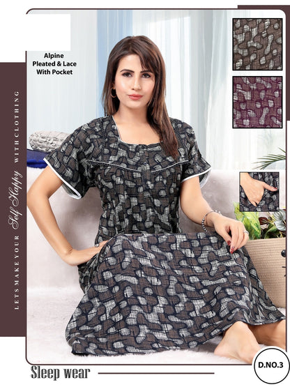 डिज़ाइन 01-10 जीजीएल अल्पाइन नाइट गाउन सप्लायर गुजरात