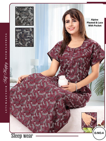 डिज़ाइन 01-10 जीजीएल अल्पाइन नाइट गाउन सप्लायर गुजरात