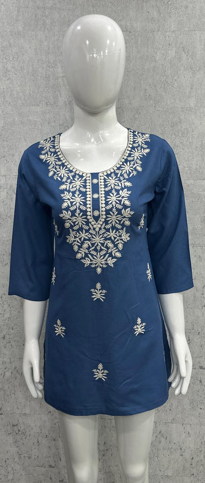Design 0105 Ffi Rayon Short Kurtis Manufacturer Ahmedabad