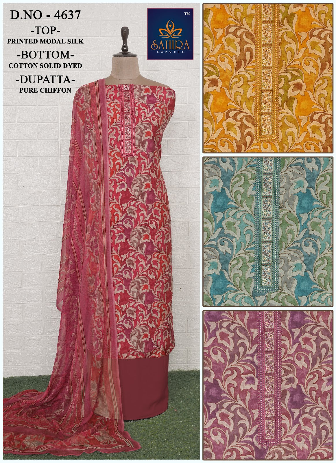 Design 010825 Sahira Silk Salwar Suits Manufacturer Ahmedabad
