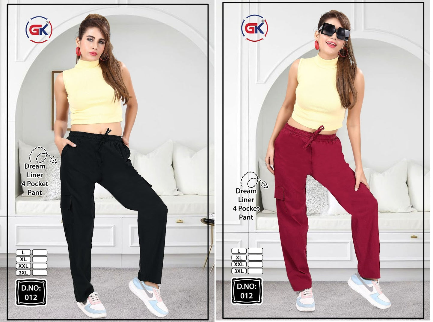 Design 012 Gk Hanso Women Cargo Pants Manufacturer India