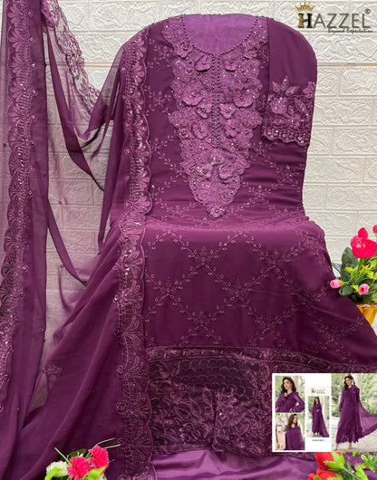 Design 0150 Hazzel Georgette Pakistani Salwar Suits Wholesaler India