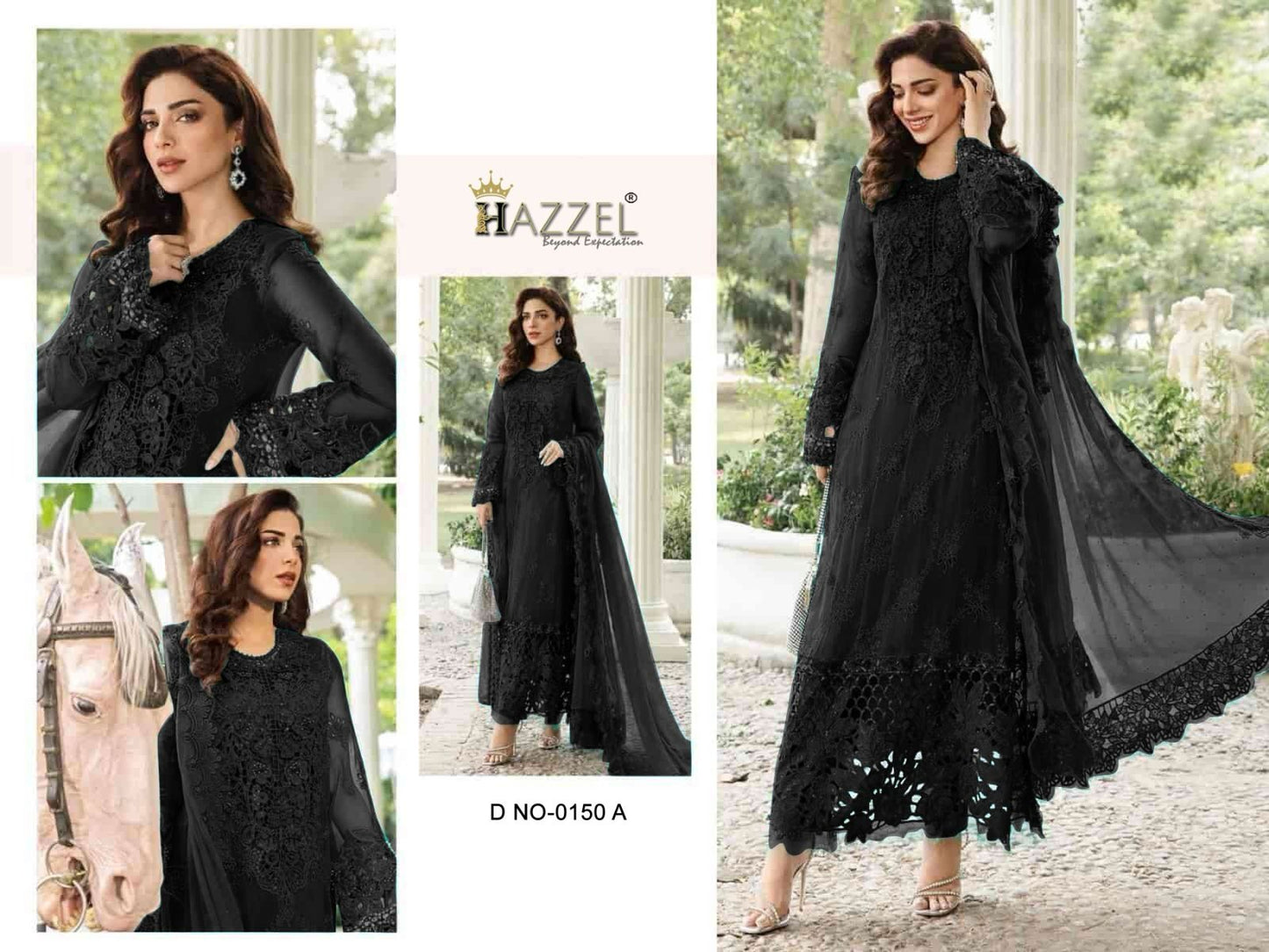 Design 0150 Hazzel Georgette Pakistani Salwar Suits Wholesaler India