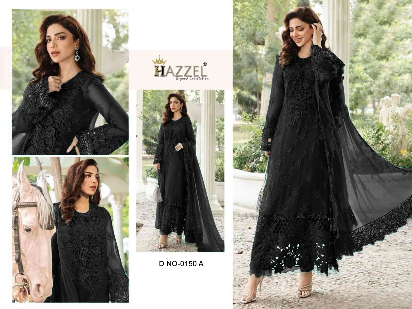 Design 0150 Hazzel Georgette Pakistani Salwar Suits Wholesaler India