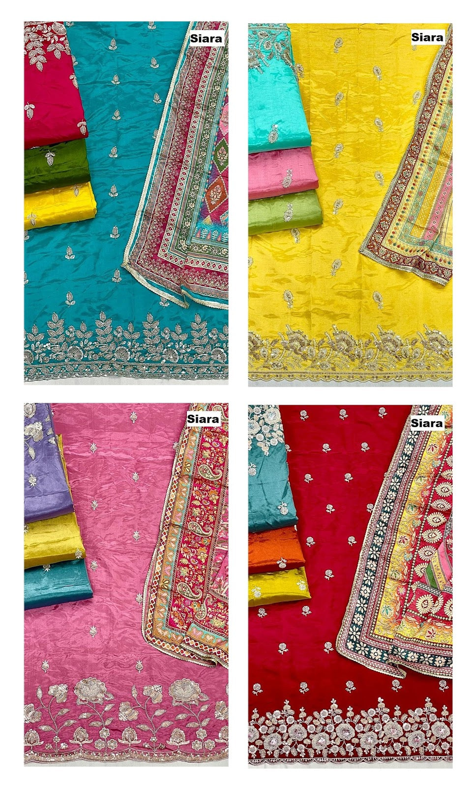Design 0210 Siara Organza Salwar Suits Wholesale Price