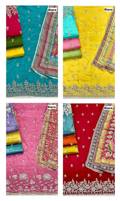 Design 0210 Siara Organza Salwar Suits Wholesale Price