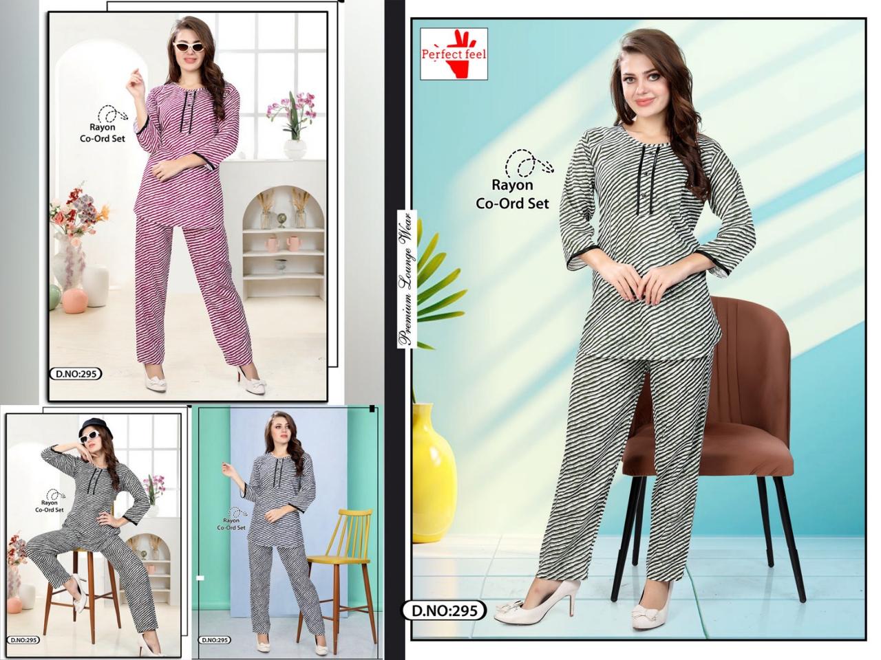 Design 030425 Perfect Feel Rayon Co Ord Set Supplier India