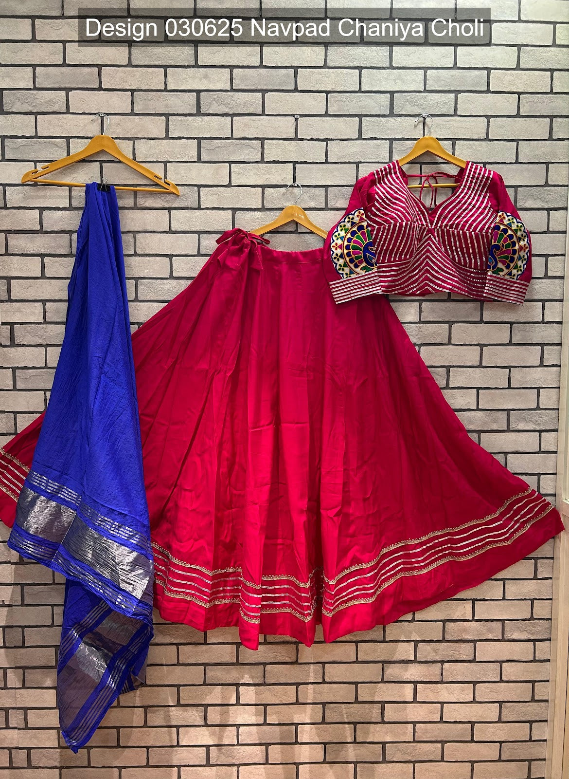 Design 030625 Navpad Roman Silk Chaniya Choli Exporter Ahmedabad