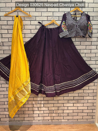 Design 030625 Navpad Roman Silk Chaniya Choli Exporter Ahmedabad