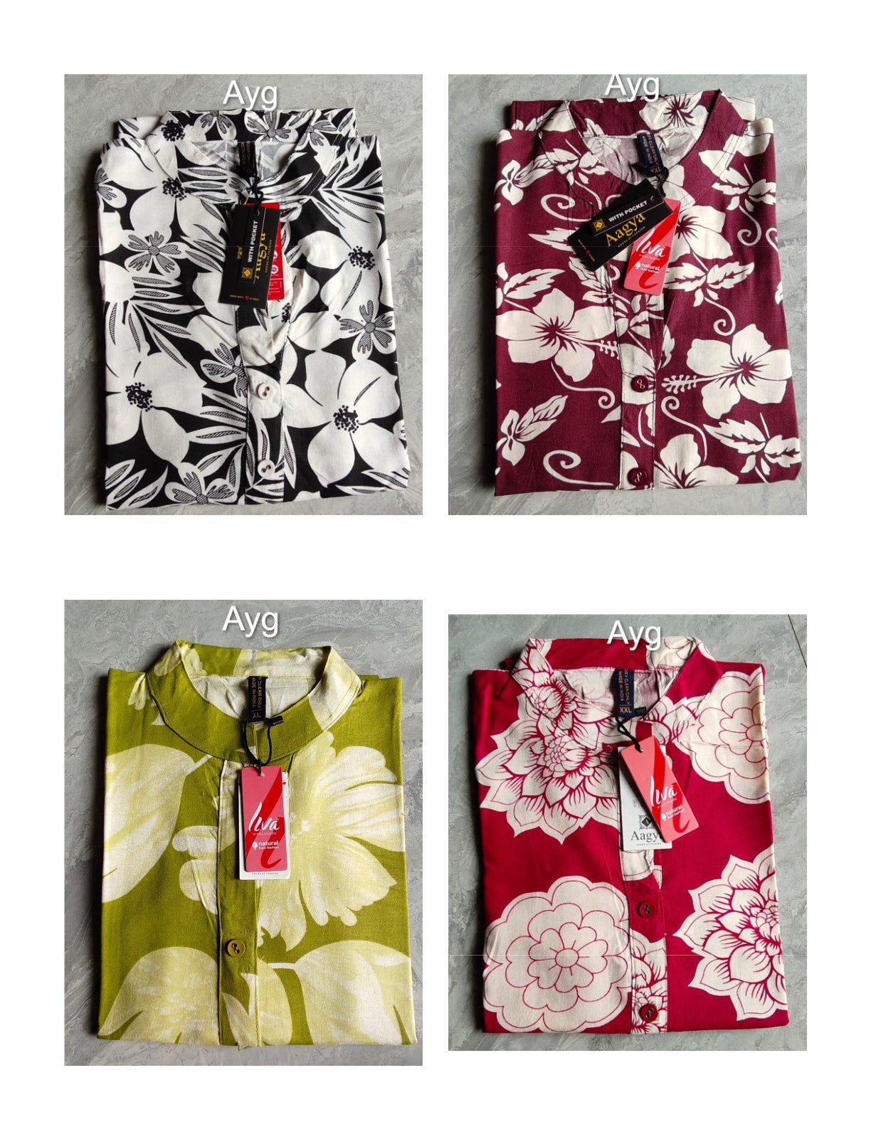 Design 031125 Ayg Liva Rayon Kurtis Supplier India