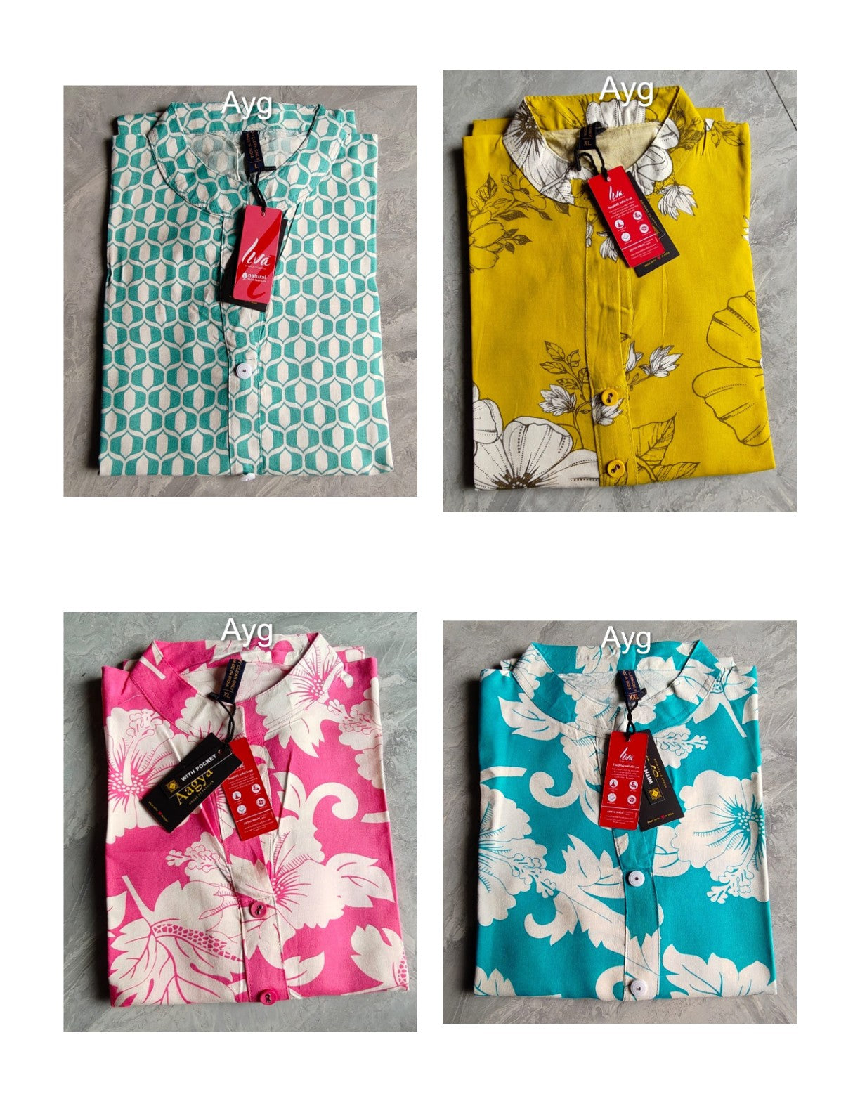 Design 031125 Ayg Liva Rayon Kurtis Supplier India