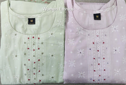 Design 031925 Women Ethnics Readymade Cotton Pant Suits Exporter