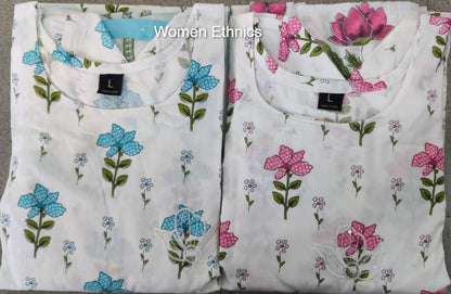 Design 031925 Women Ethnics Readymade Cotton Pant Suits Exporter