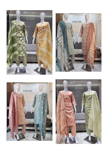 Design 040525 Women Ethnics Readymade Pant Style Suits Exporter India